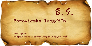 Borovicska Imogén névjegykártya